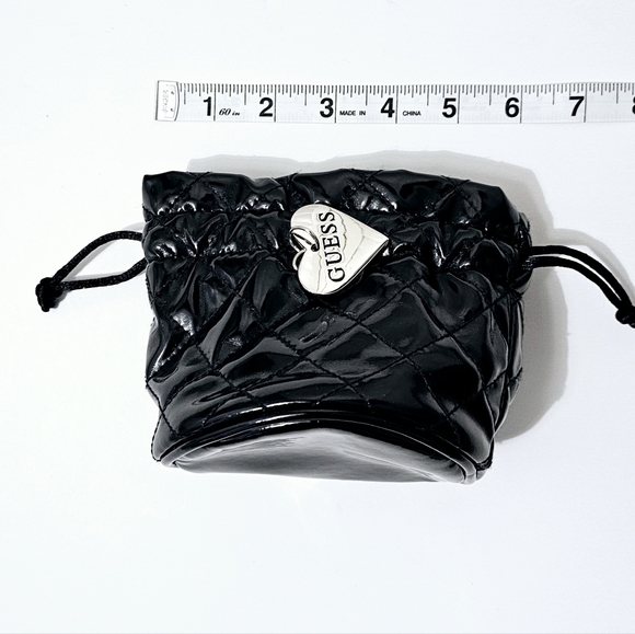 GUESS PATENT LEATHER MINI BUCKET BAG - Picture 9 of 10